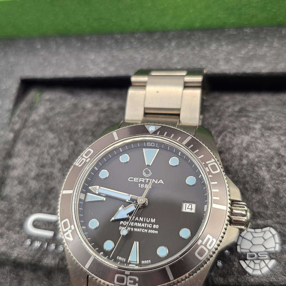 Certina Men's Titanium Diver Watch - Gray Dial